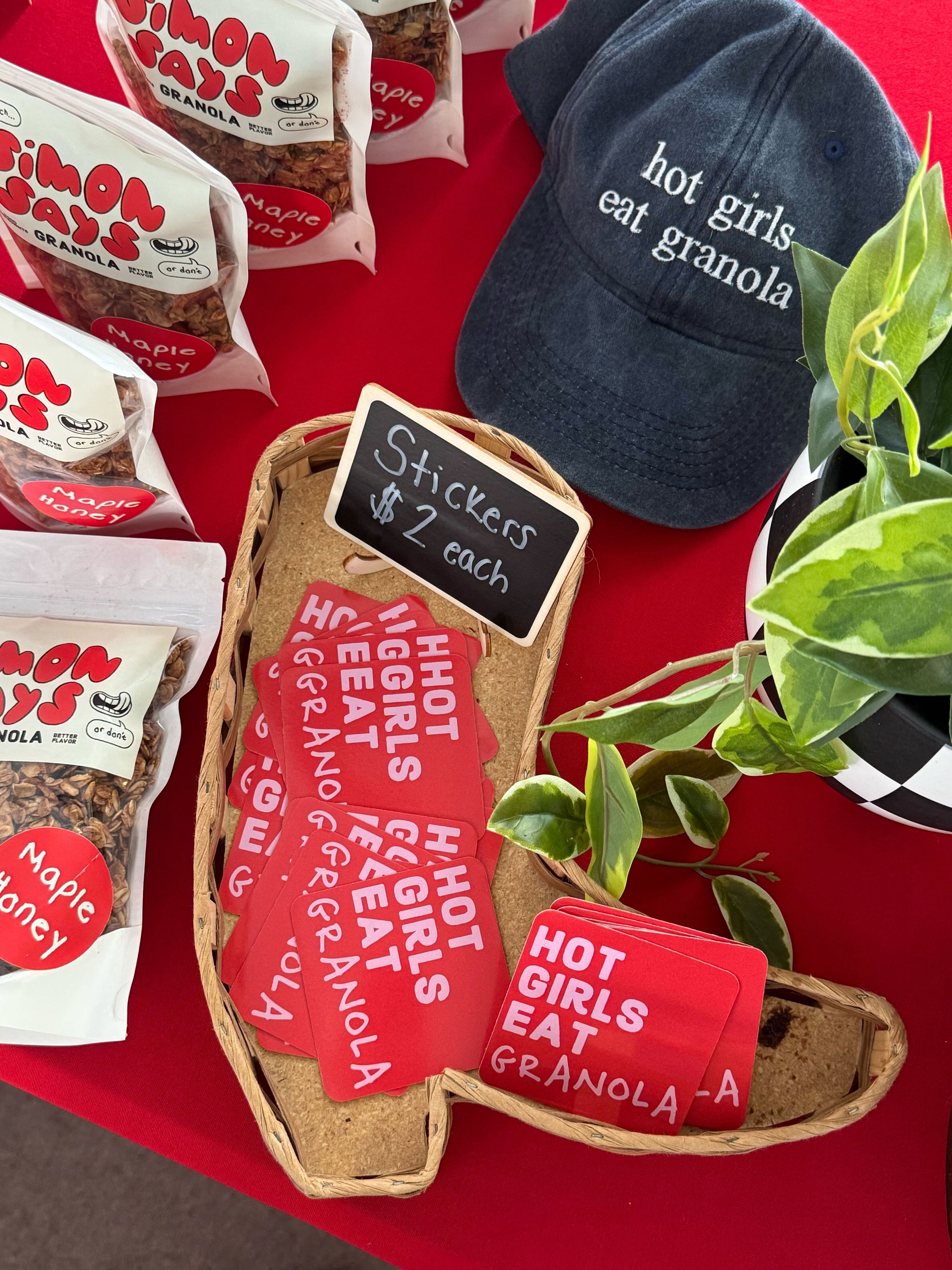 Hot Girls Eat Granola Sticker